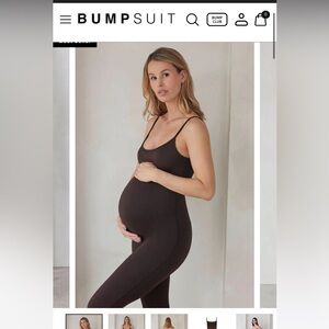 Bumpsuit Kate Maternity Jumpsuit Unitard - Chocolate Brown